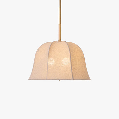 Cozy Warm Glow Fabric Bell Shade Pendant Light