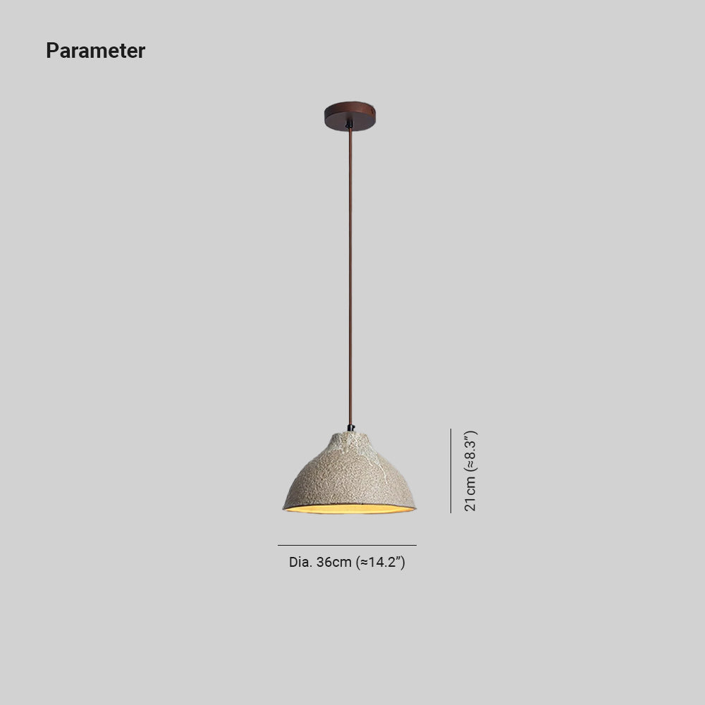 Earthy Charm Maple Textured Ceramic Pendant Light