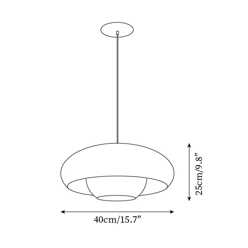 Dimmable Black Metal Pendant Light Fixture