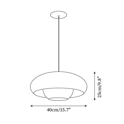 Dimmable Black Metal Pendant Light Fixture