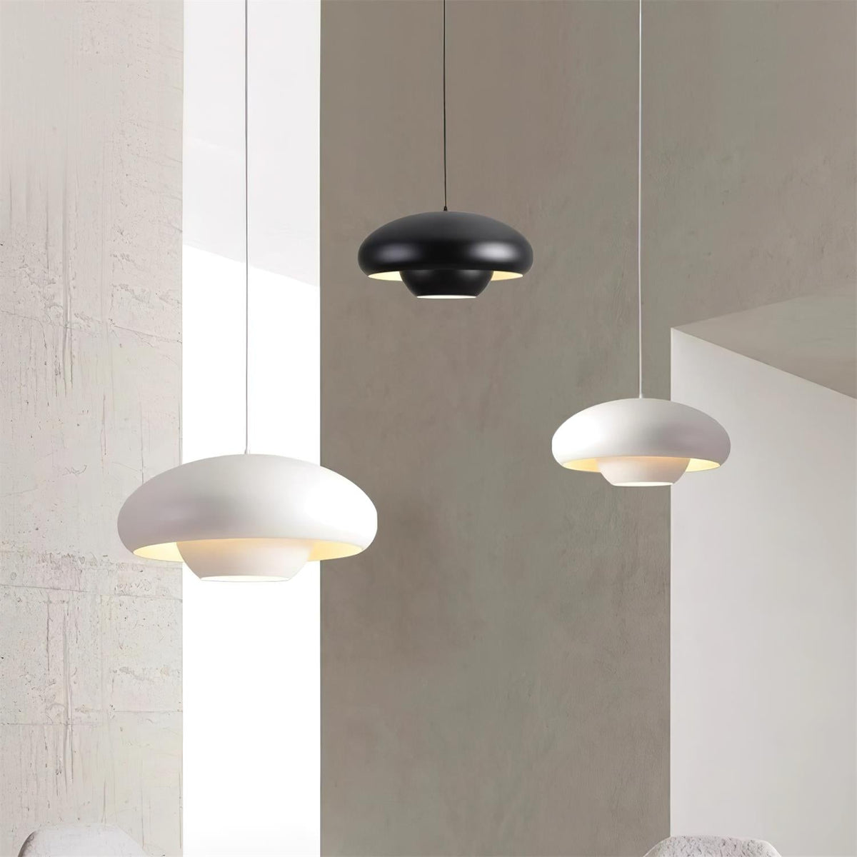 Dimmable Black Metal Pendant Light Fixture