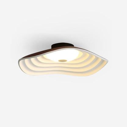40cm Luma Wave LED Ceiling Light Available In White Black Orange
