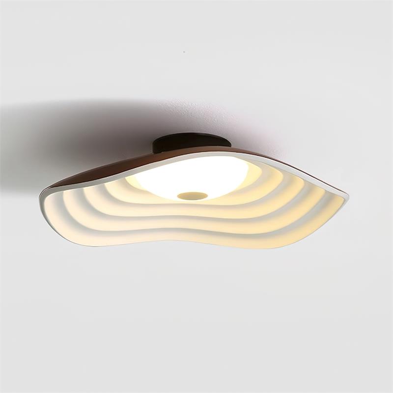 40cm Luma Wave LED Ceiling Light Available In White Black Orange