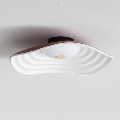 40cm Luma Wave LED Ceiling Light Available In White Black Orange