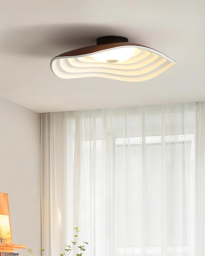 40cm Luma Wave LED Ceiling Light Available In White Black Orange