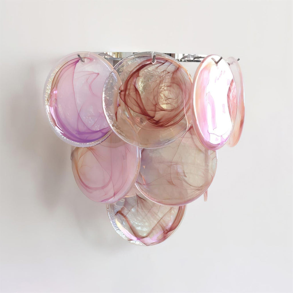 LED Compatible Aurora Multicolour Glass Wall Light