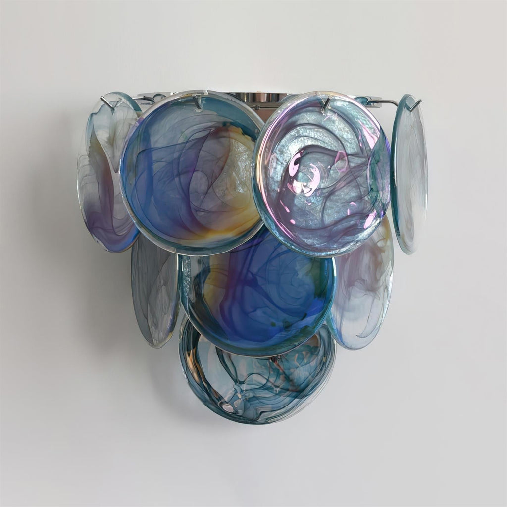 LED Compatible Aurora Multicolour Glass Wall Light