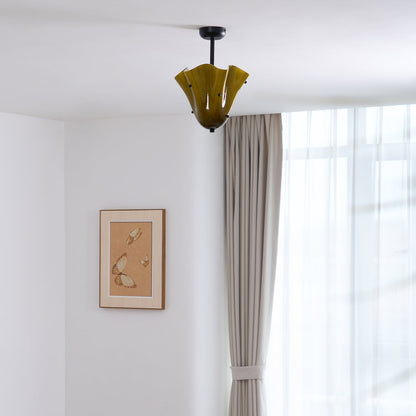 G9 Socket Art Glass Semi Flush Ceiling Light
