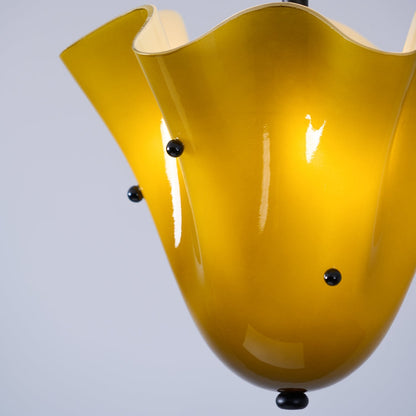 G9 Socket Art Glass Semi Flush Ceiling Light
