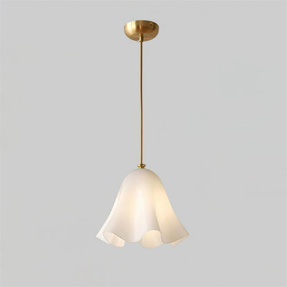 Ambient Glow Elegant Brass Glass Pendant Light