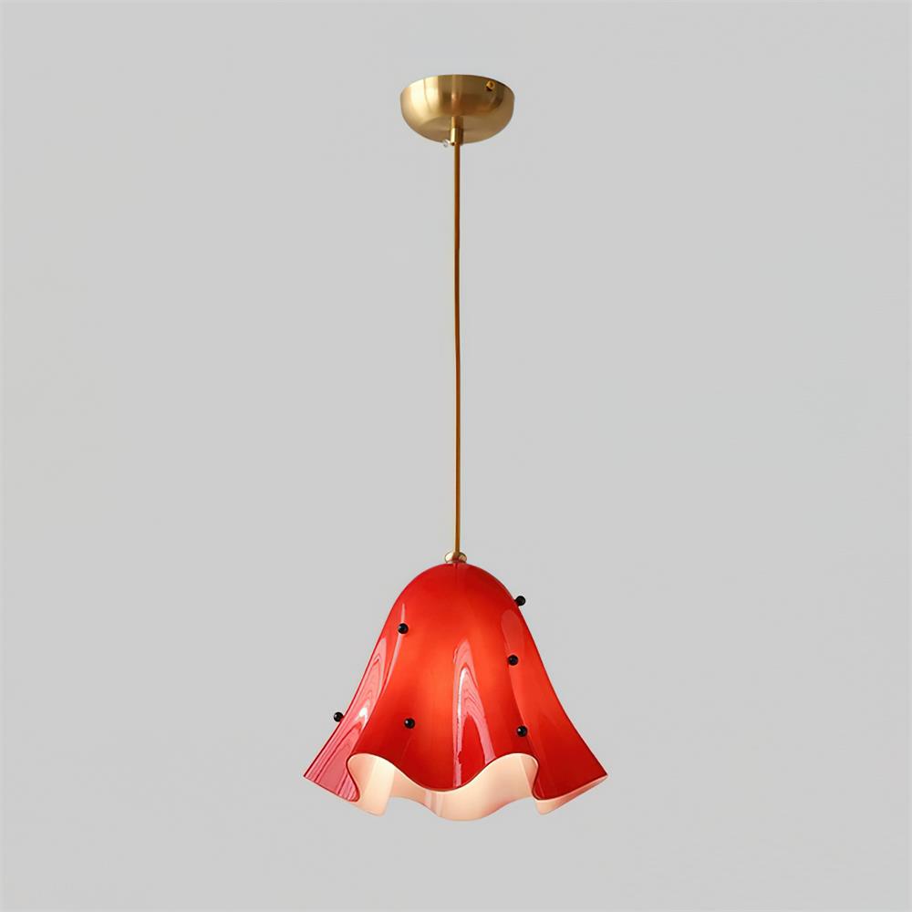Ambient Glow Elegant Brass Glass Pendant Light
