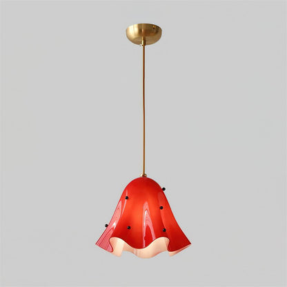 Ambient Glow Elegant Brass Glass Pendant Light