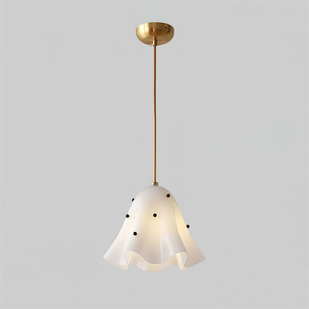 Ambient Glow Elegant Brass Glass Pendant Light