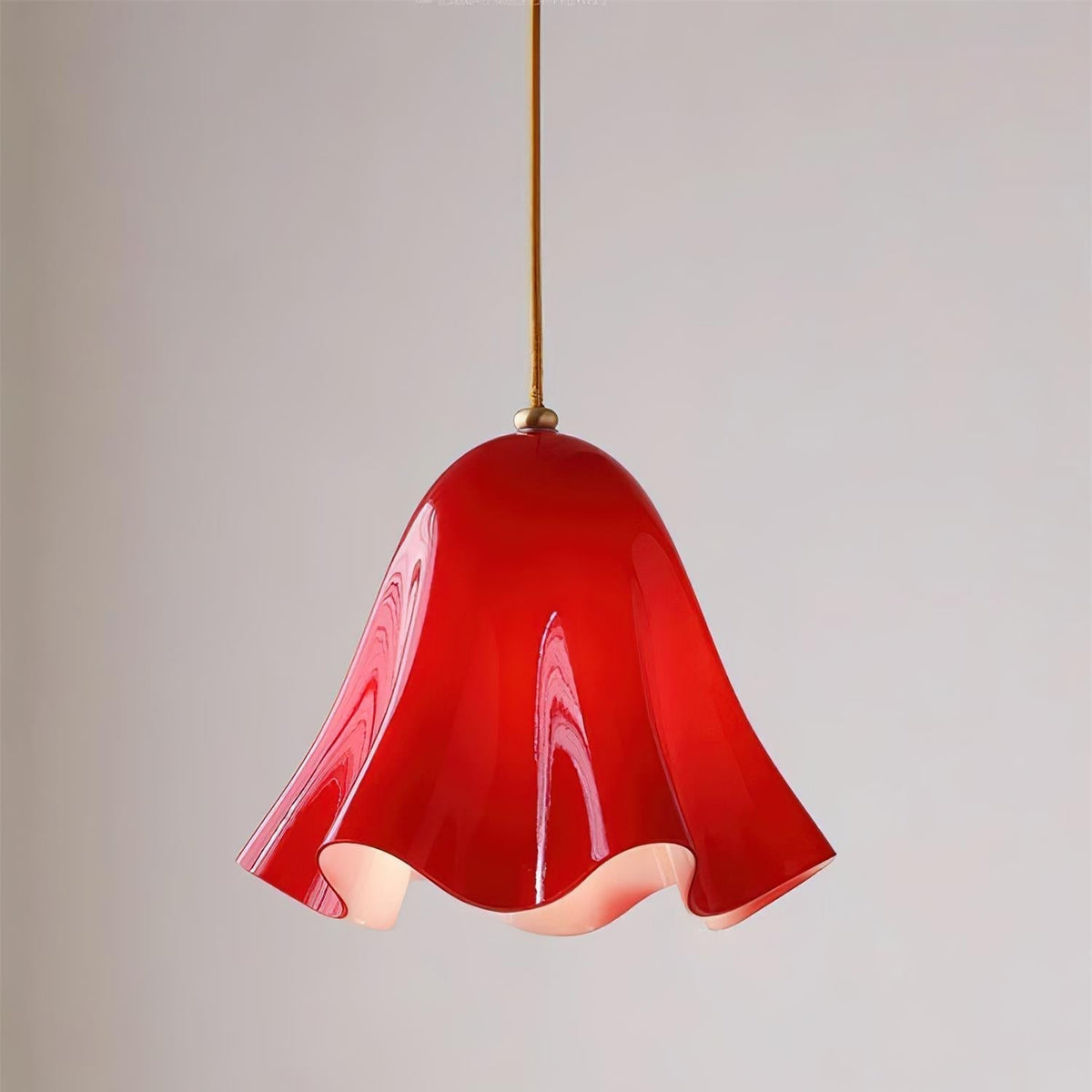Ambient Glow Elegant Brass Glass Pendant Light