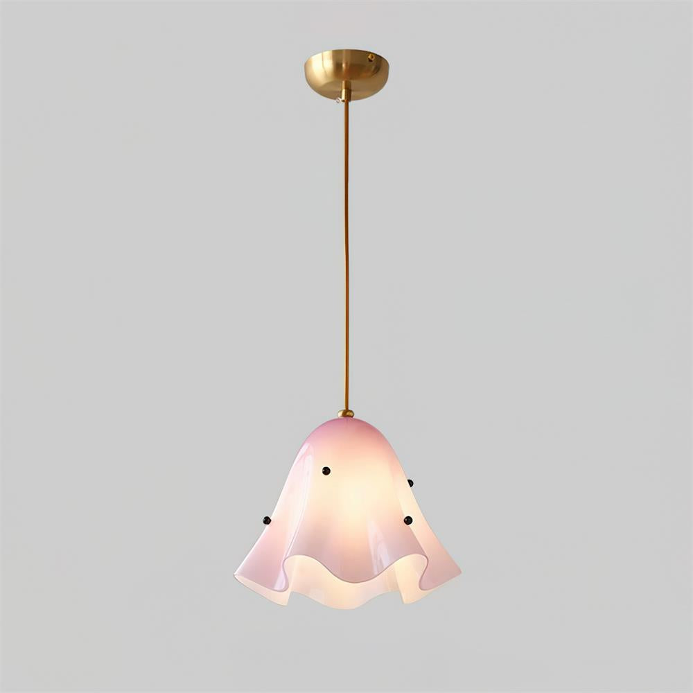Ambient Glow Elegant Brass Glass Pendant Light
