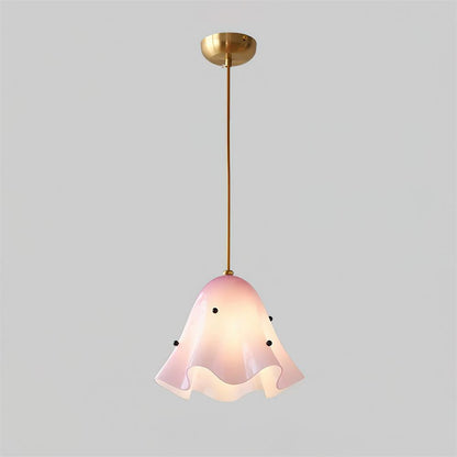 Ambient Glow Elegant Brass Glass Pendant Light