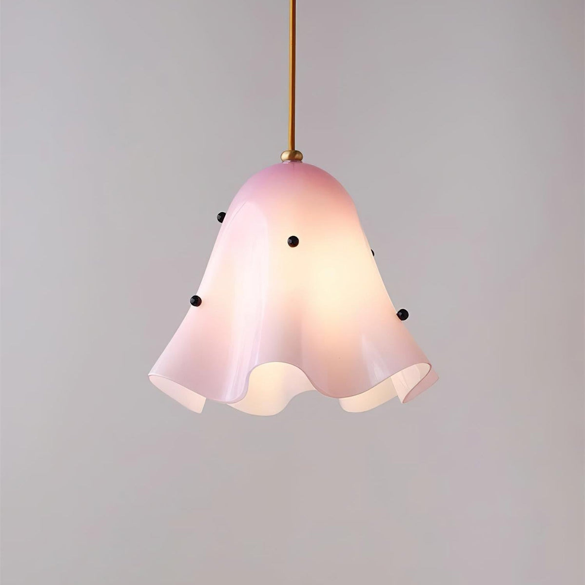 Ambient Glow Elegant Brass Glass Pendant Light