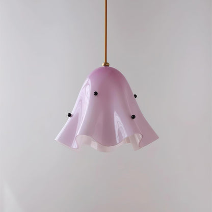 Ambient Glow Elegant Brass Glass Pendant Light