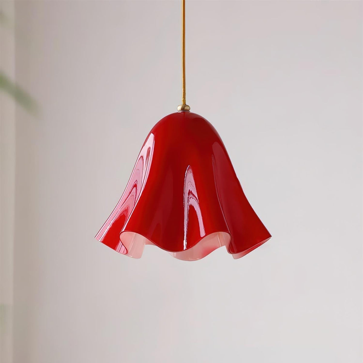 Ambient Glow Elegant Brass Glass Pendant Light