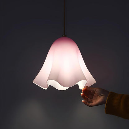 Ambient Glow Elegant Brass Glass Pendant Light