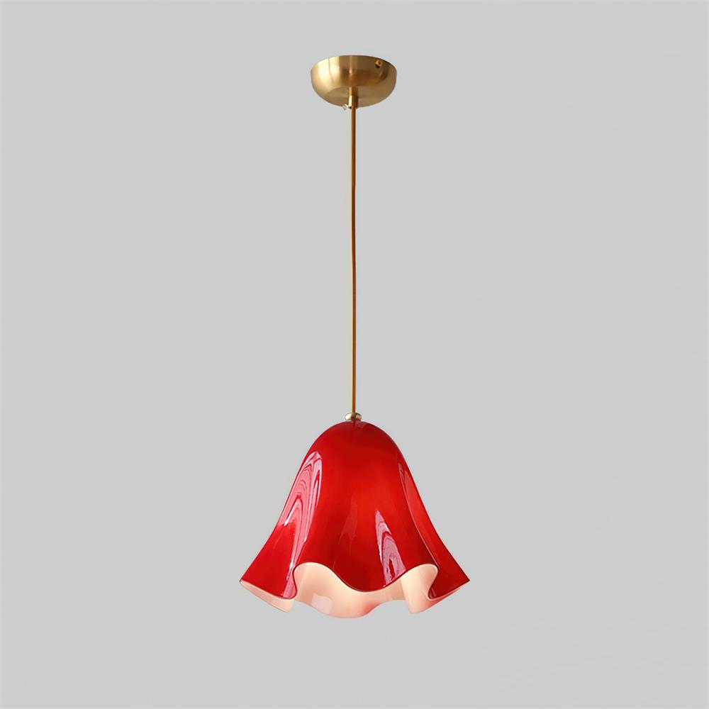 Ambient Glow Elegant Brass Glass Pendant Light