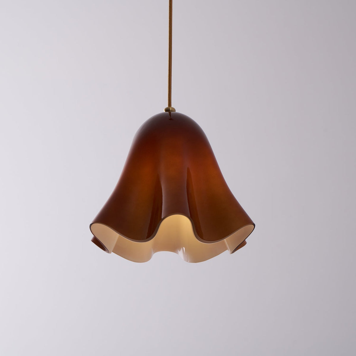 Ambient Glow Elegant Brass Glass Pendant Light