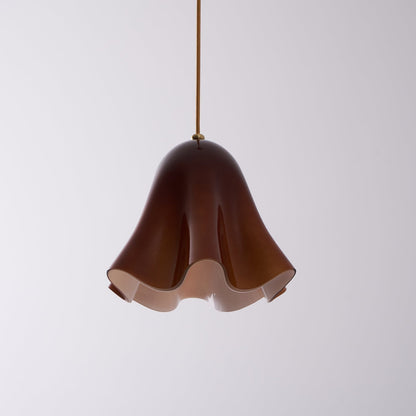 Ambient Glow Elegant Brass Glass Pendant Light