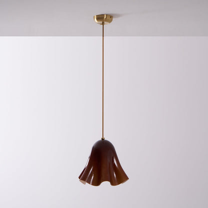 Ambient Glow Elegant Brass Glass Pendant Light