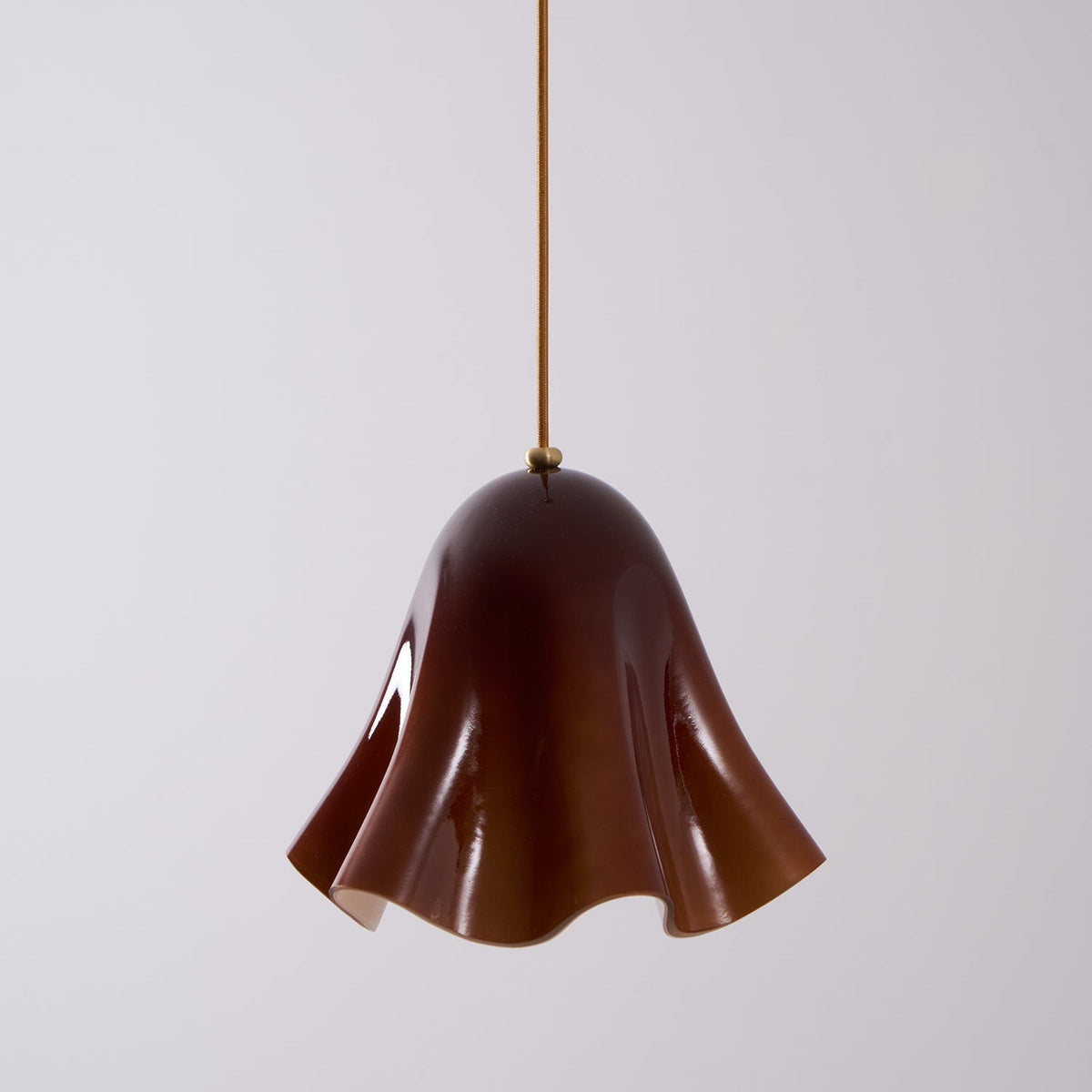 Ambient Glow Elegant Brass Glass Pendant Light