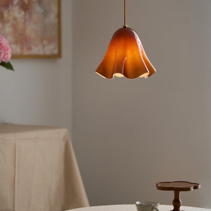 Ambient Glow Elegant Brass Glass Pendant Light