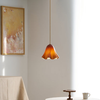 Ambient Glow Elegant Brass Glass Pendant Light