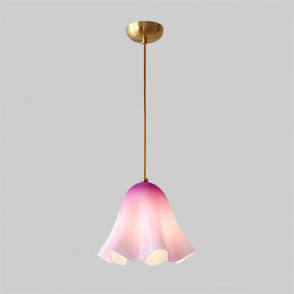 Ambient Glow Elegant Brass Glass Pendant Light