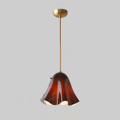 Ambient Glow Elegant Brass Glass Pendant Light