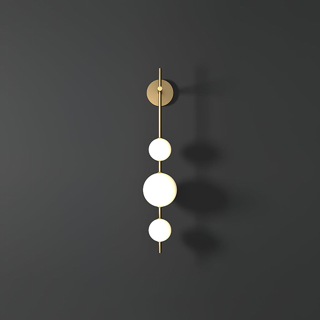 Glass Globe Elegant Vertical Wall Lamp