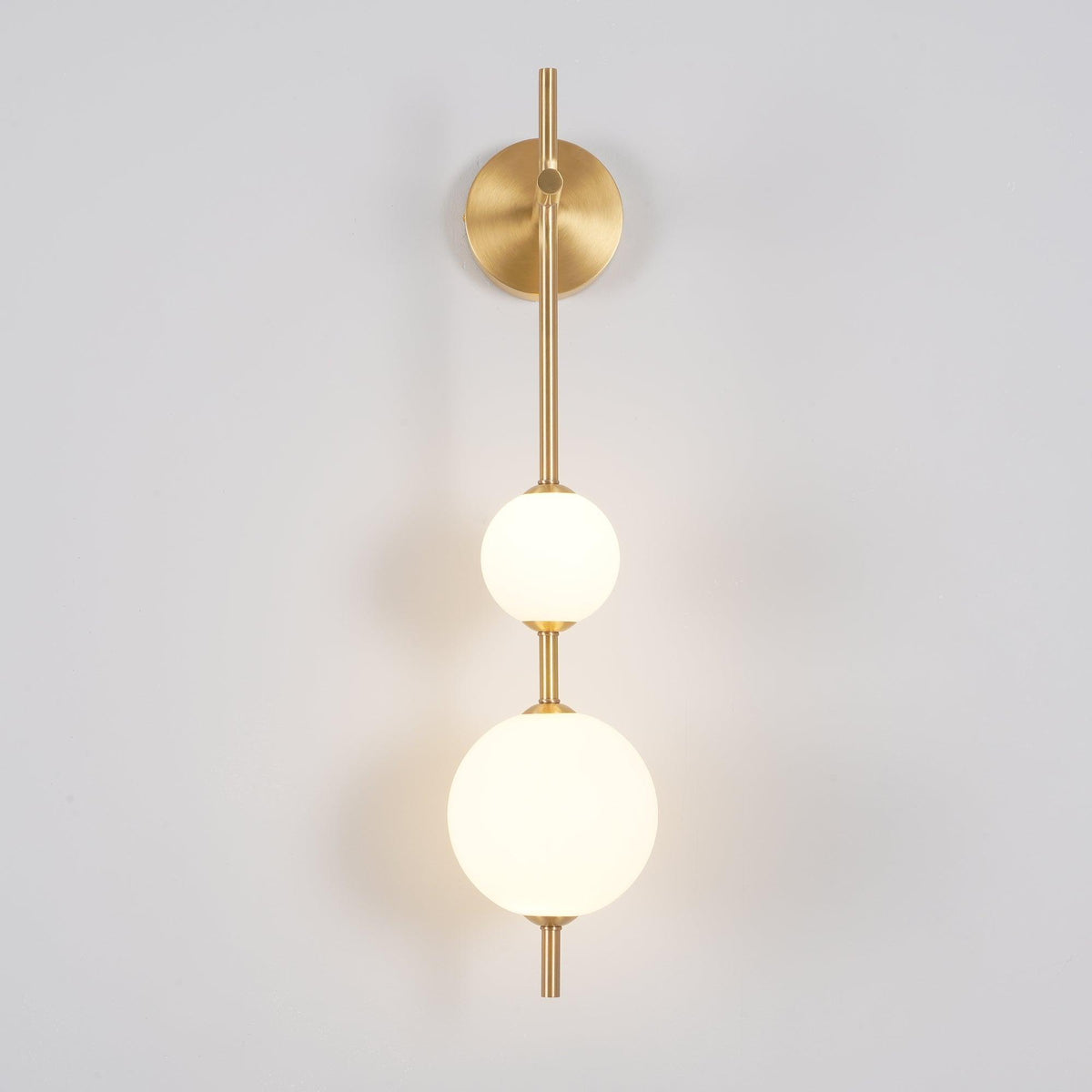 Glass Globe Elegant Vertical Wall Lamp