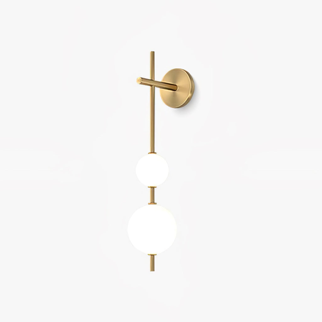 Glass Globe Elegant Vertical Wall Lamp