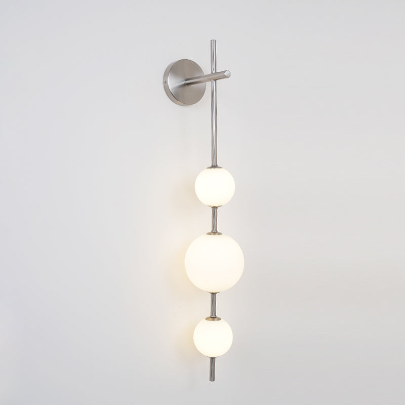 Glass Globe Elegant Vertical Wall Lamp