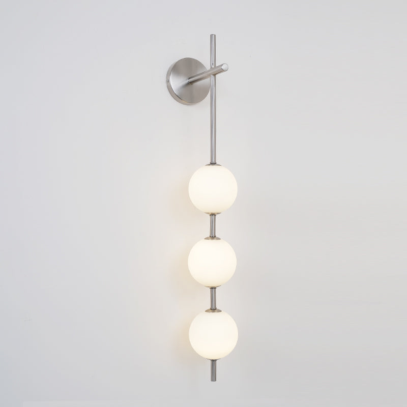 Glass Globe Elegant Vertical Wall Lamp