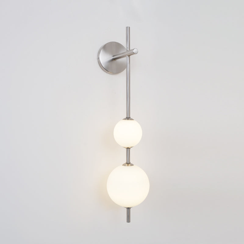 Glass Globe Elegant Vertical Wall Lamp