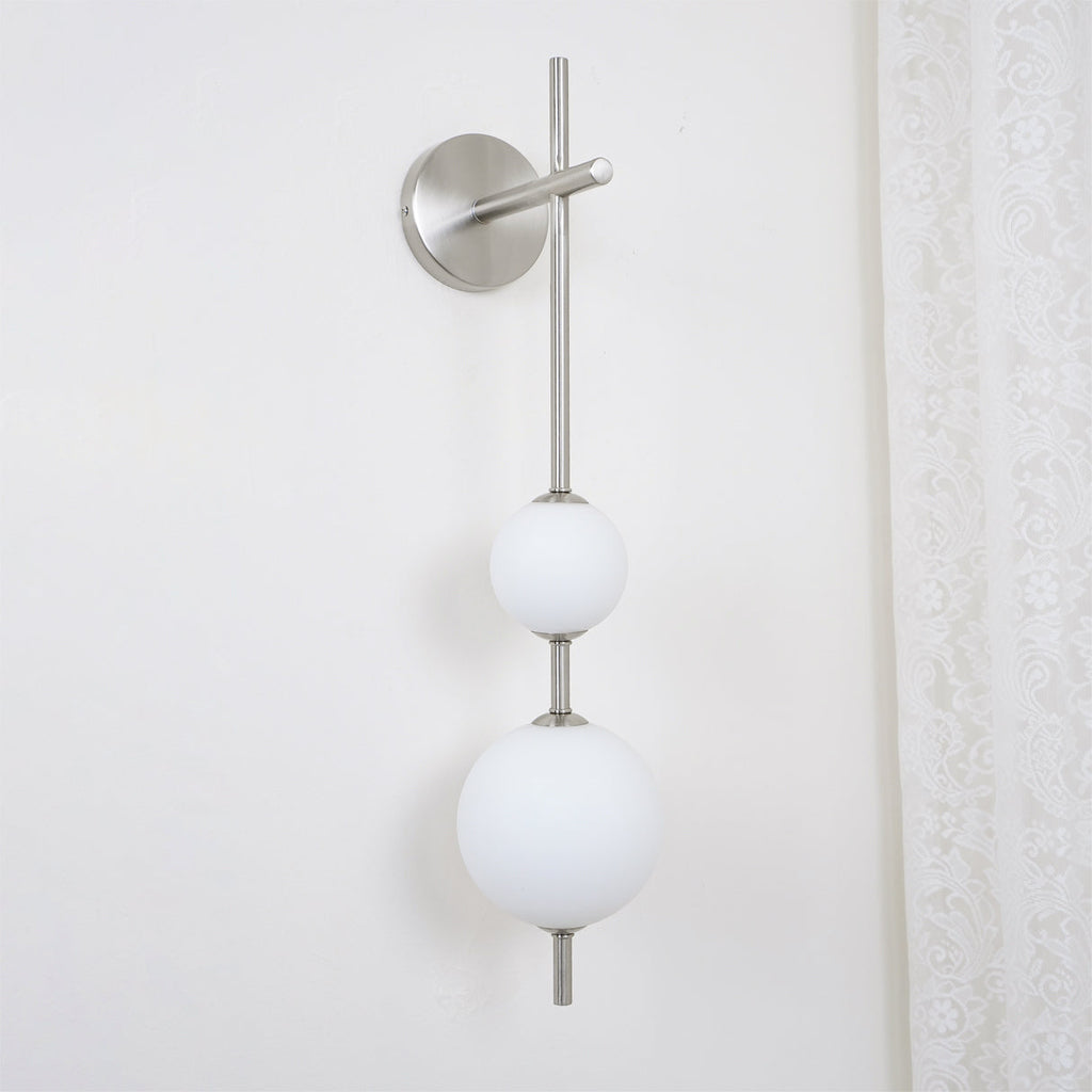 Glass Globe Elegant Vertical Wall Lamp