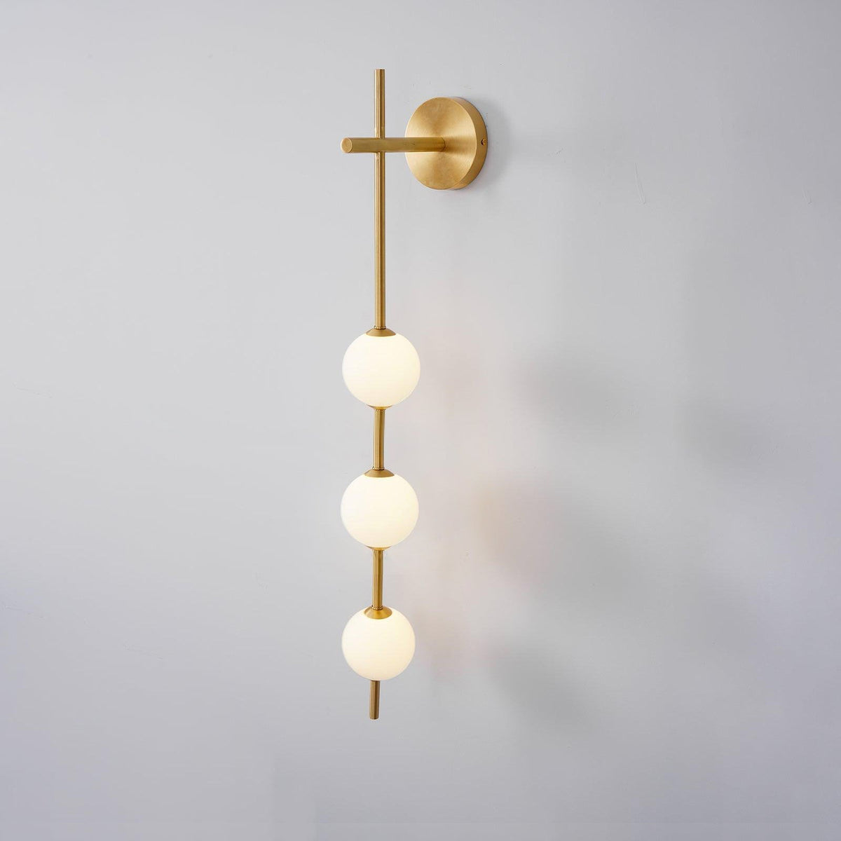 Glass Globe Elegant Vertical Wall Lamp