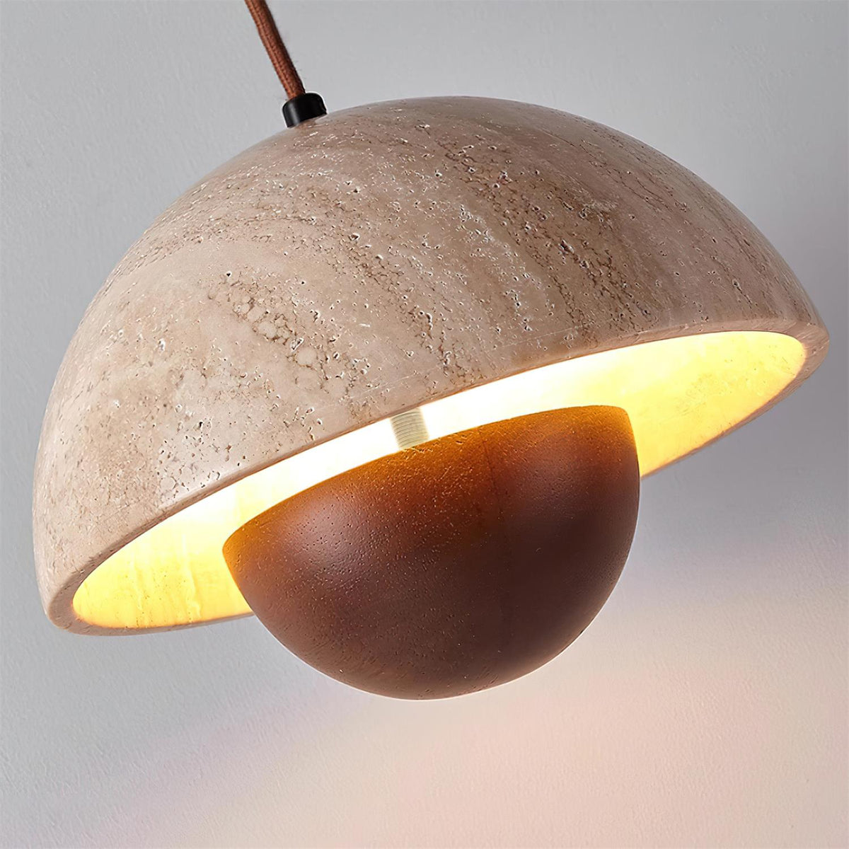 Warm Ambience Travertine Pendant Light Ritta