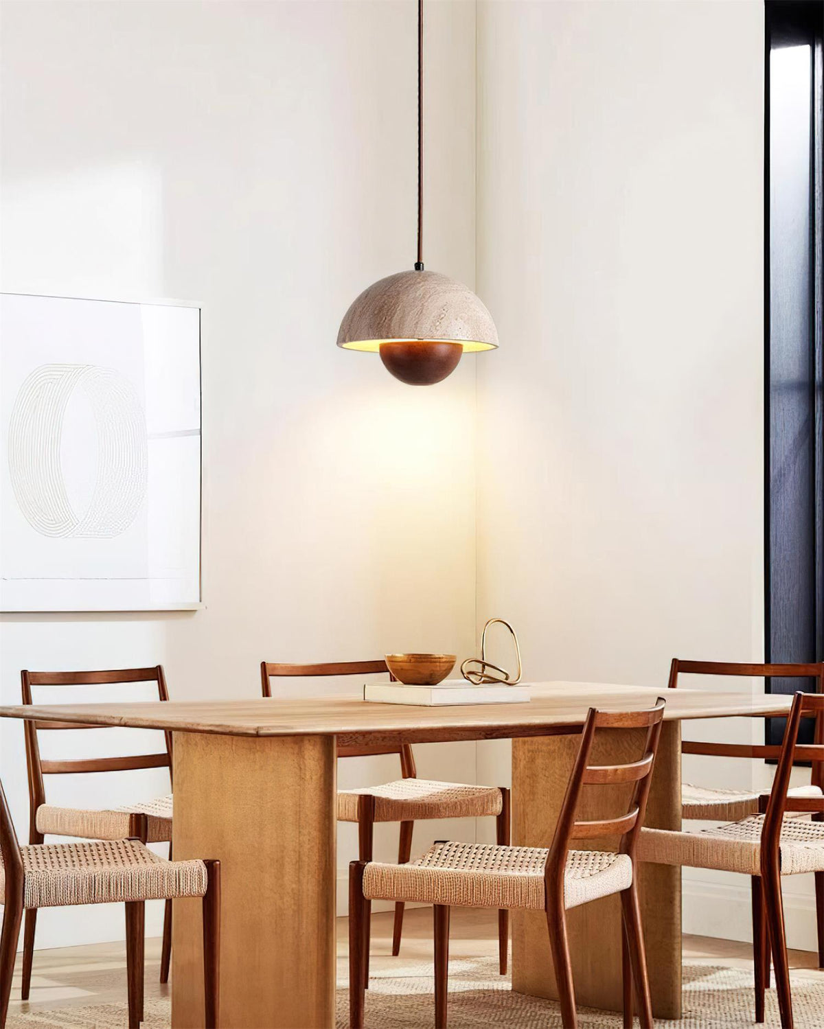 Warm Ambience Travertine Pendant Light Ritta