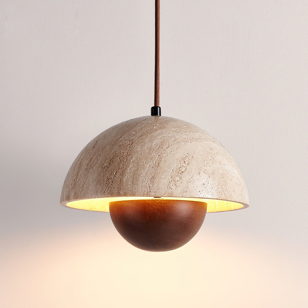 Warm Ambience Travertine Pendant Light Ritta