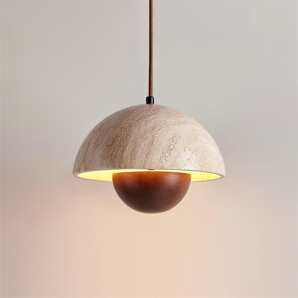 Warm Ambience Travertine Pendant Light Ritta