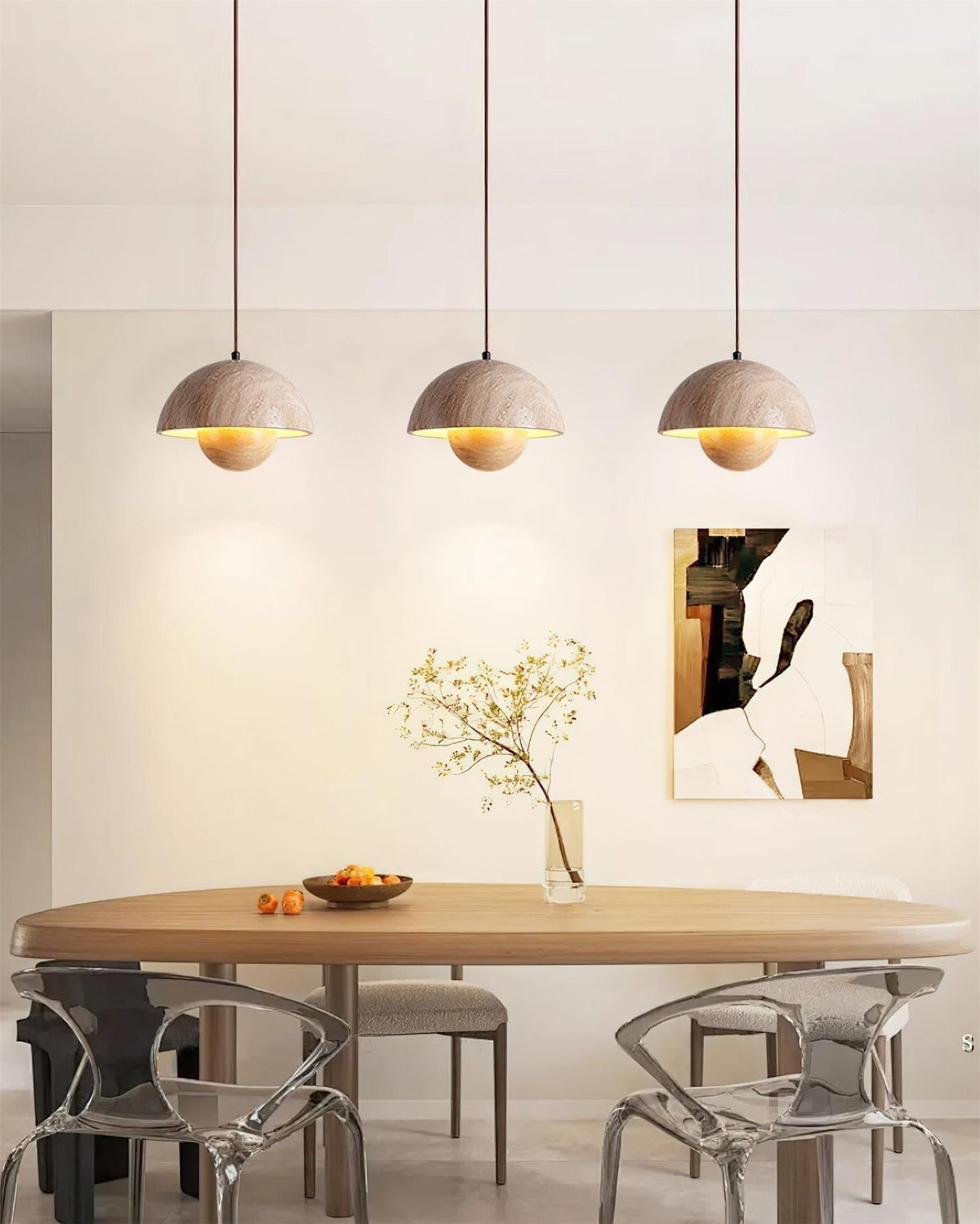 Warm Ambience Travertine Pendant Light Ritta