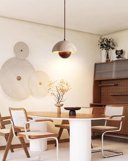Warm Ambience Travertine Pendant Light Ritta