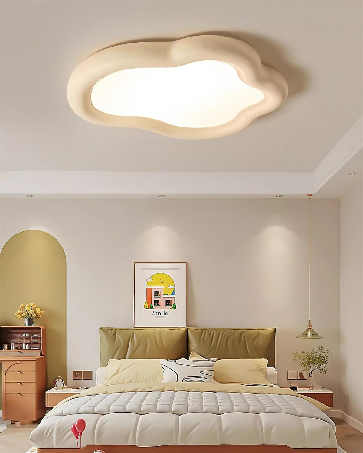 Integrated LED Warm White Resin Cloud Ceiling Light