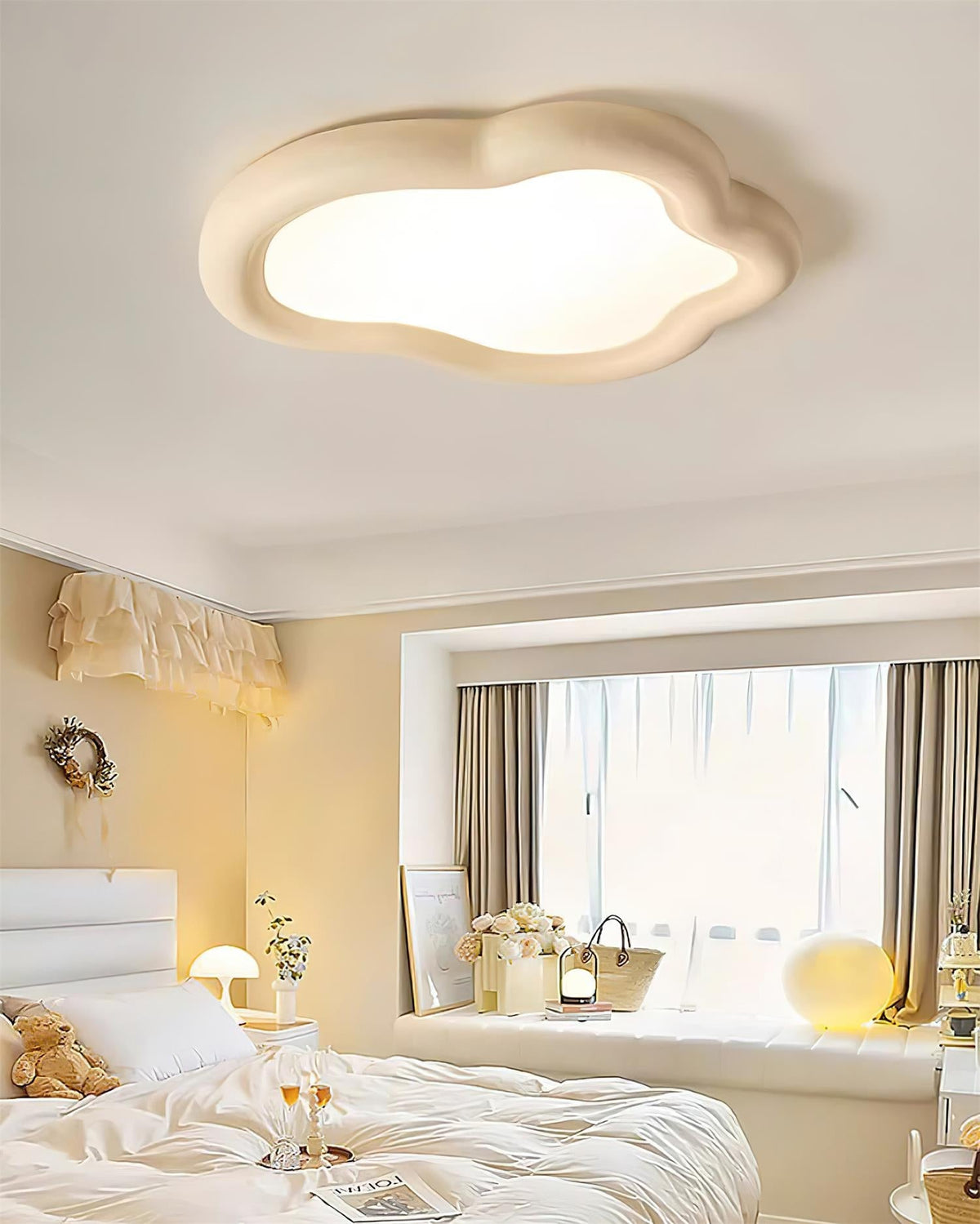 Integrated LED Warm White Resin Cloud Ceiling Light
