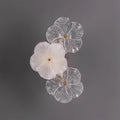 Dimmer Compatible Hardwired Metal And Glass Floral Wall Lamp G9